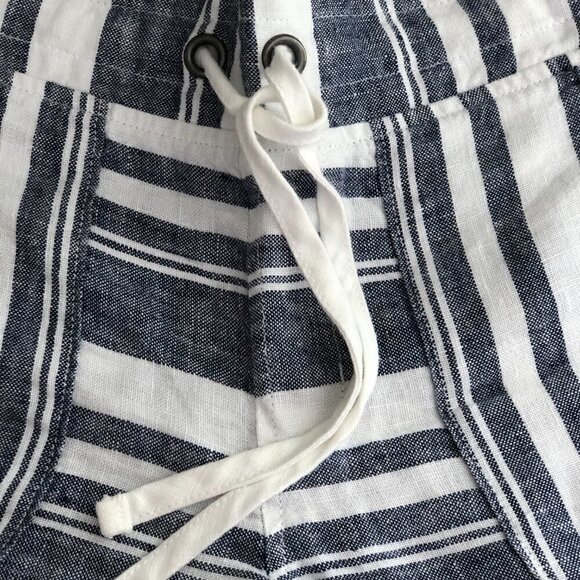 ATHLETA 100% Linen Striped Shorts - Coastal Chic - Picture 6 of 10